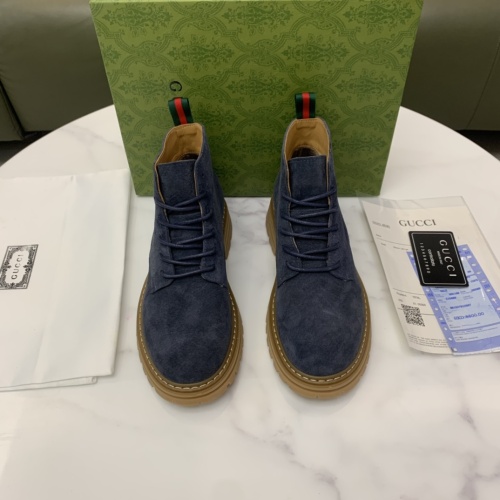 Replica Gucci Boots For Men #1256560 $96.00 USD for Wholesale