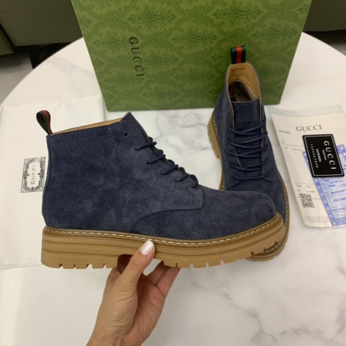 Replica Gucci Boots For Men #1256560 $96.00 USD for Wholesale