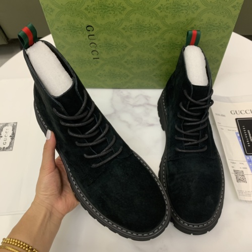 Replica Gucci Boots For Men #1256561 $96.00 USD for Wholesale