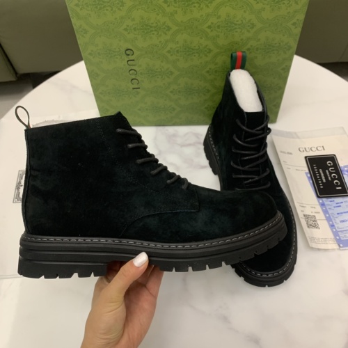 Replica Gucci Boots For Men #1256561 $96.00 USD for Wholesale