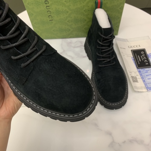 Replica Gucci Boots For Men #1256561 $96.00 USD for Wholesale