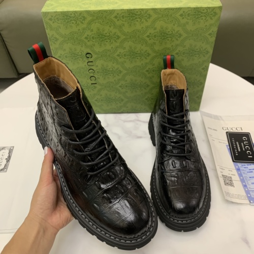 Replica Gucci Boots For Men #1256563 $96.00 USD for Wholesale