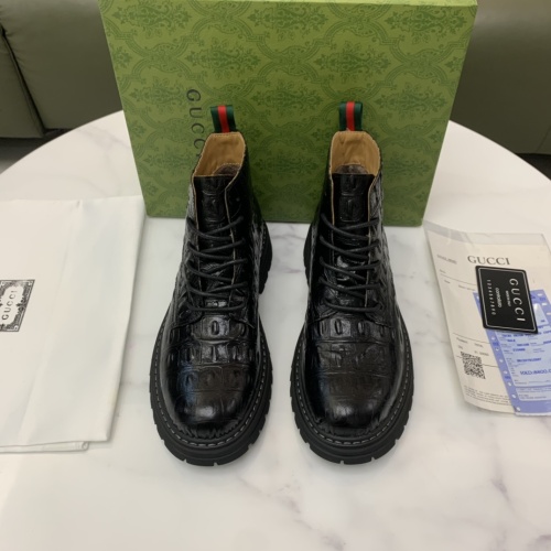 Replica Gucci Boots For Men #1256563 $96.00 USD for Wholesale