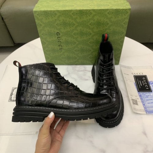 Replica Gucci Boots For Men #1256564 $96.00 USD for Wholesale