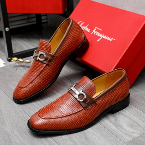 Salvatore Ferragamo Leather Shoes For Men #1256807 $82.00 USD, Wholesale Replica Salvatore Ferragamo Leather Shoes