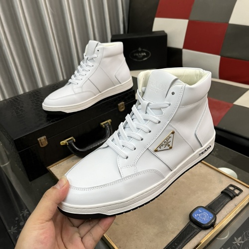 Prada High Top Shoes For Men #1256860 $82.00 USD, Wholesale Replica Prada High Top Shoes