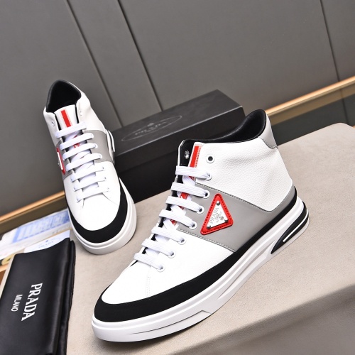 Replica Prada High Top Shoes For Men #1256875 $82.00 USD for Wholesale