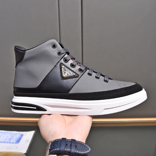 Replica Prada High Top Shoes For Men #1256876 $82.00 USD for Wholesale