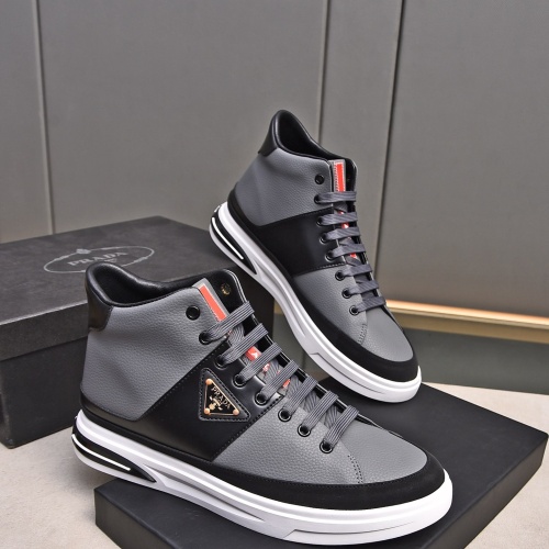 Replica Prada High Top Shoes For Men #1256876 $82.00 USD for Wholesale