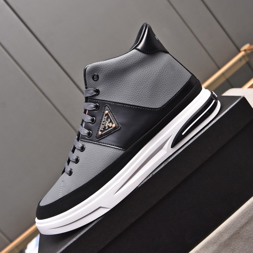 Replica Prada High Top Shoes For Men #1256876 $82.00 USD for Wholesale