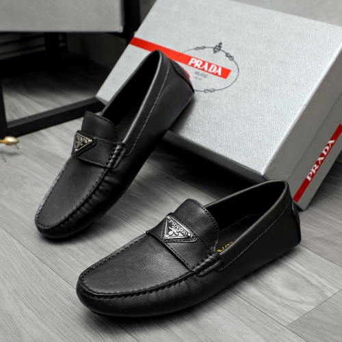 Prada Leather Shoes For Men #1256894 $68.00 USD, Wholesale Replica Prada Leather Shoes