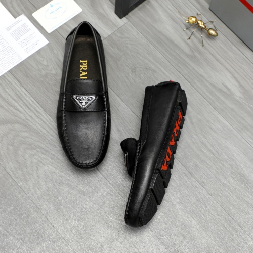 Replica Prada Leather Shoes For Men #1256894 $68.00 USD for Wholesale