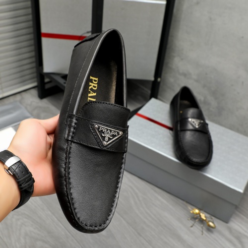 Replica Prada Leather Shoes For Men #1256894 $68.00 USD for Wholesale