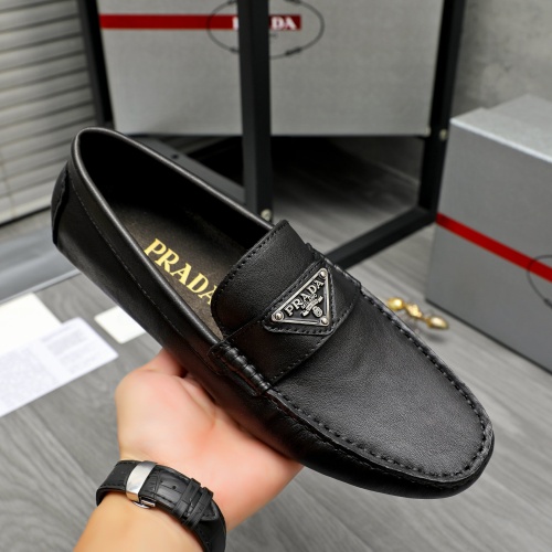 Replica Prada Leather Shoes For Men #1256894 $68.00 USD for Wholesale