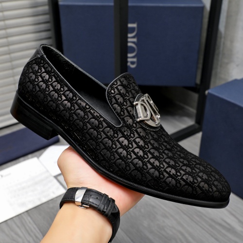 Replica Christian Dior Leather Shoes For Men #1256923 $92.00 USD for Wholesale