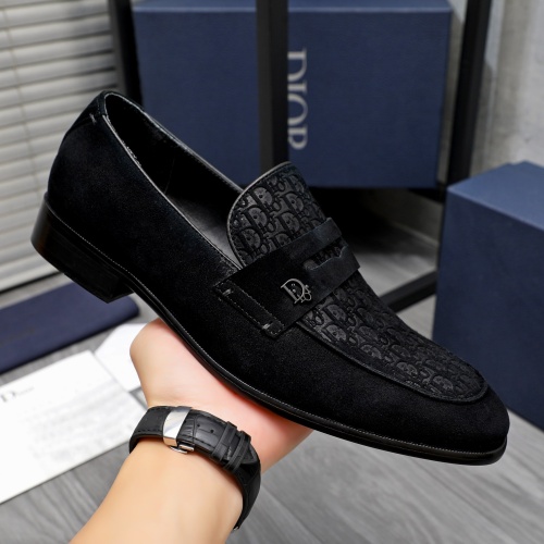 Replica Christian Dior Leather Shoes For Men #1256924 $92.00 USD for Wholesale