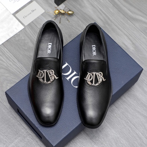 Replica Christian Dior Leather Shoes For Men #1256926 $92.00 USD for Wholesale