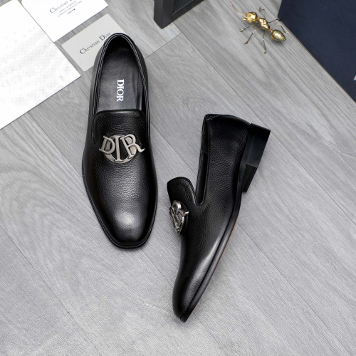 Replica Christian Dior Leather Shoes For Men #1256926 $92.00 USD for Wholesale