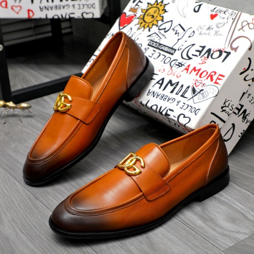 Dolce &amp; Gabbana D&amp;G Leather Shoes For Men #1256935 $125.00 USD, Wholesale Replica Dolce &amp; Gabbana D&amp;G Leather Shoes