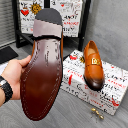 Replica Dolce & Gabbana D&G Leather Shoes For Men #1256935 $125.00 USD for Wholesale