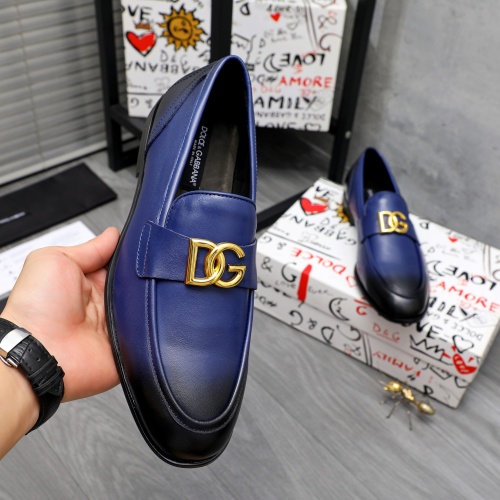 Replica Dolce & Gabbana D&G Leather Shoes For Men #1256936 $125.00 USD for Wholesale