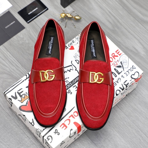 Replica Dolce & Gabbana D&G Leather Shoes For Men #1256940 $125.00 USD for Wholesale