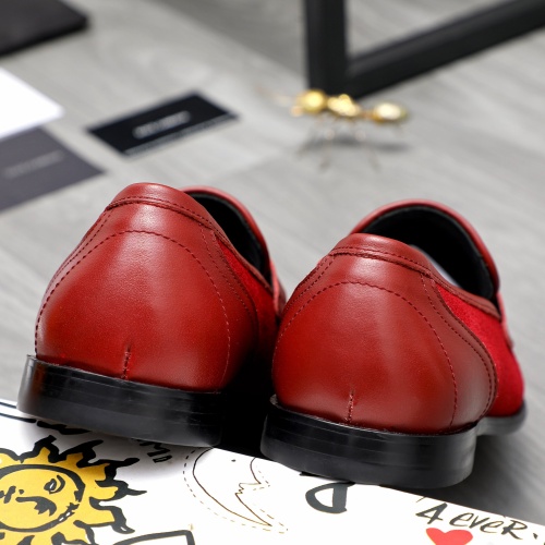 Replica Dolce & Gabbana D&G Leather Shoes For Men #1256940 $125.00 USD for Wholesale