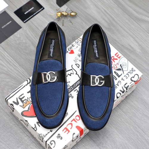 Replica Dolce & Gabbana D&G Leather Shoes For Men #1256941 $125.00 USD for Wholesale