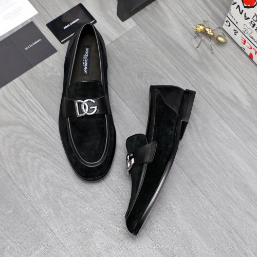 Replica Dolce & Gabbana D&G Leather Shoes For Men #1256942 $125.00 USD for Wholesale