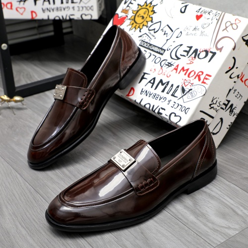 Dolce &amp; Gabbana D&amp;G Leather Shoes For Men #1256945 $125.00 USD, Wholesale Replica Dolce &amp; Gabbana D&amp;G Leather Shoes