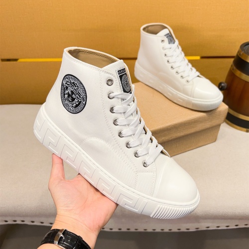 Replica Versace High Tops Shoes For Men #1256957 $76.00 USD for Wholesale