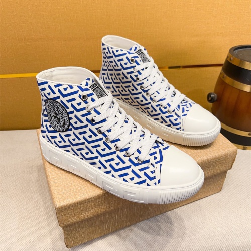 Versace High Tops Shoes For Men #1256959 $76.00 USD, Wholesale Replica Versace High Tops Shoes