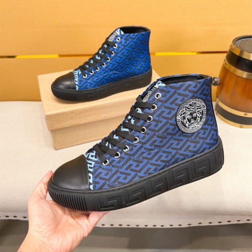 Replica Versace High Tops Shoes For Men #1256961 $76.00 USD for Wholesale