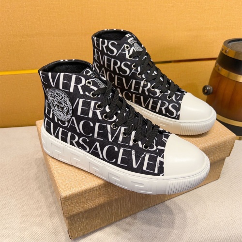 Versace High Tops Shoes For Men #1256964 $76.00 USD, Wholesale Replica Versace High Tops Shoes