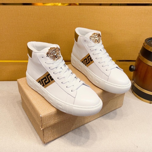 Versace High Tops Shoes For Men #1256965 $80.00 USD, Wholesale Replica Versace High Tops Shoes