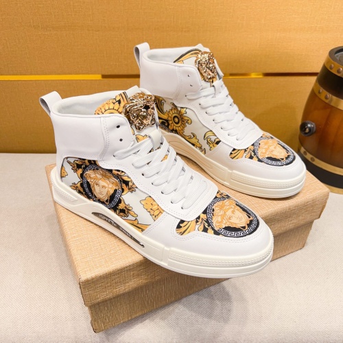 Versace High Tops Shoes For Men #1256967 $80.00 USD, Wholesale Replica Versace High Tops Shoes