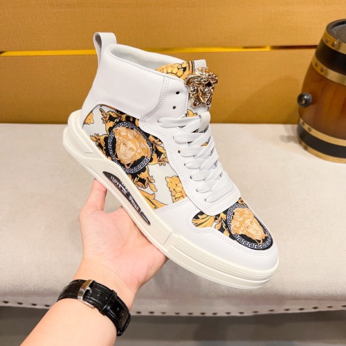 Replica Versace High Tops Shoes For Men #1256967 $80.00 USD for Wholesale