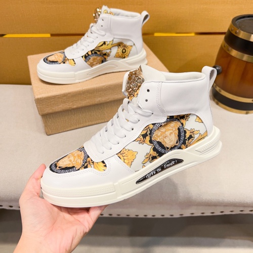 Replica Versace High Tops Shoes For Men #1256967 $80.00 USD for Wholesale