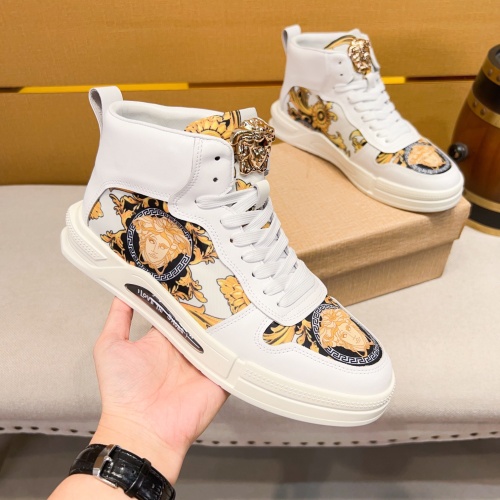 Replica Versace High Tops Shoes For Men #1256967 $80.00 USD for Wholesale