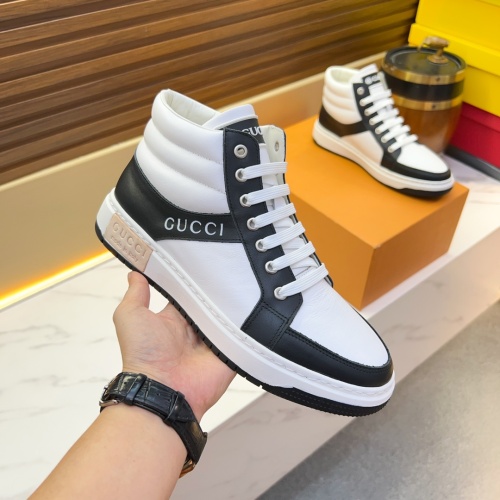 Replica Gucci High Tops Shoes For Men #1256969 $80.00 USD for Wholesale