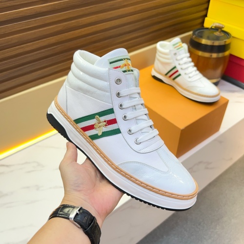 Replica Gucci High Tops Shoes For Men #1256971 $80.00 USD for Wholesale