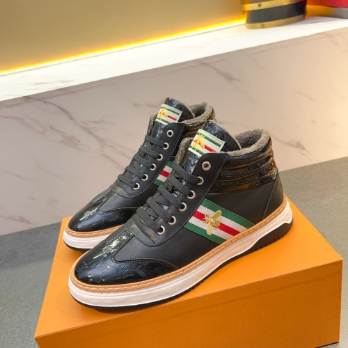 Gucci High Tops Shoes For Men #1256973 $80.00 USD, Wholesale Replica Gucci High Tops Shoes