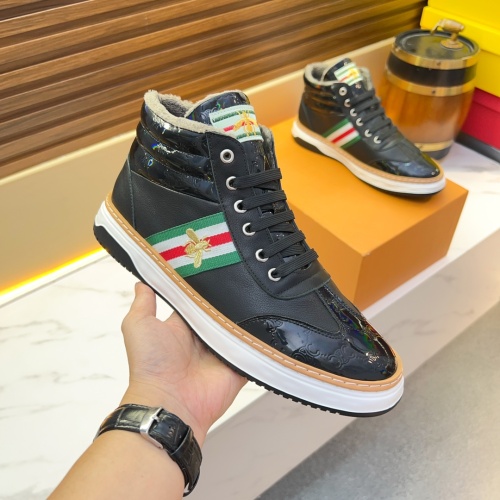 Replica Gucci High Tops Shoes For Men #1256973 $80.00 USD for Wholesale