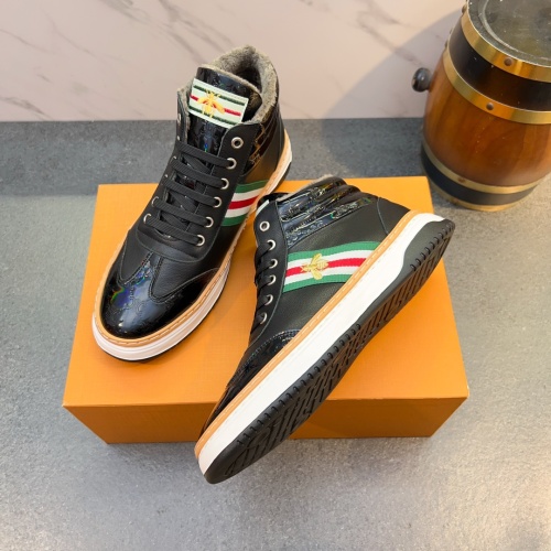 Replica Gucci High Tops Shoes For Men #1256973 $80.00 USD for Wholesale