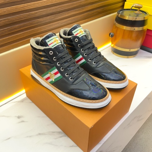 Replica Gucci High Tops Shoes For Men #1256973 $80.00 USD for Wholesale