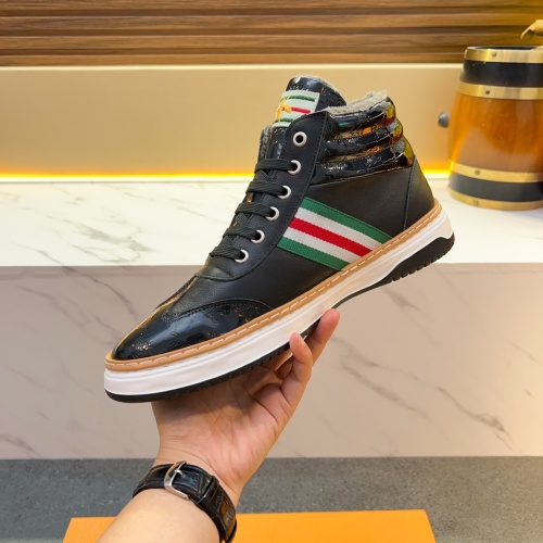 Replica Gucci High Tops Shoes For Men #1256973 $80.00 USD for Wholesale