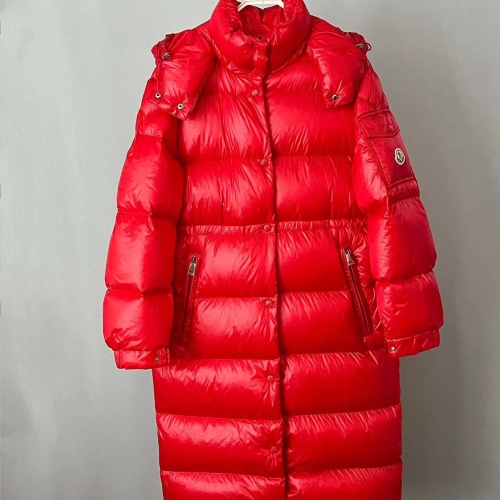 Moncler Down Feather Coat Long Sleeved For Women #1256984 $172.00 USD, Wholesale Replica Moncler Down Feather Coat