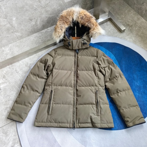 Replica Canada Goose Down Feather Coat Long Sleeved For Women #1256999 $170.00 USD for Wholesale