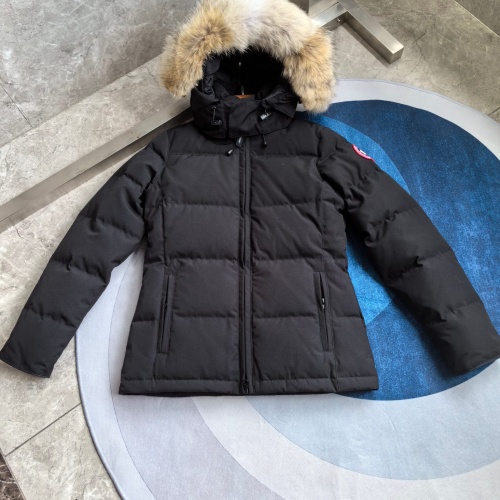 Replica Canada Goose Down Feather Coat Long Sleeved For Women #1257001 $170.00 USD for Wholesale