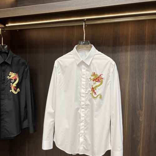 Replica Dolce & Gabbana D&G Shirts Long Sleeved For Men #1257010 $92.00 USD for Wholesale